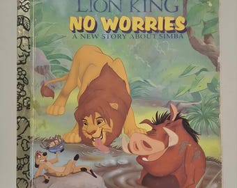 The Lion King No Worries - 1995 - Vintage Little Golden Book | Good Condition