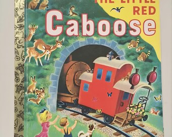 The Little Red Caboose - Vintage Little Golden Book - Good Condition