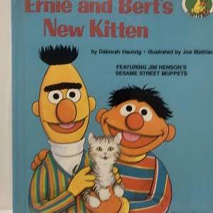 Ernie & Bert’s New Kitten - Sesame Street - Hardcover | Very Good Condition