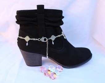 Boot Bracelet Drop Crystals