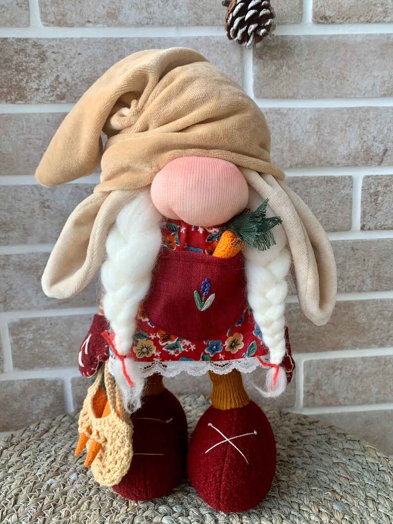 Easter Bunny Gnome Spring Gnomes Easter Gnome Girl Easter Etsy