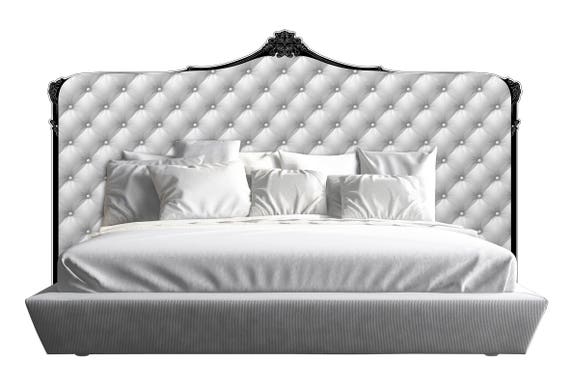 White Capiton Tufted Upholstered Style Acrylic Headboard