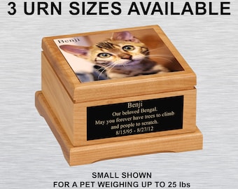 Memorial Gallery Custom Wood Personalized Engraved Pet Urn