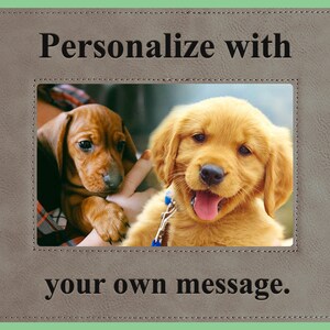 Personalized Custom Engraved Leatherette Picture Photo Frame - Choose From 9 Frame Colors And  2 Frame Sizes.