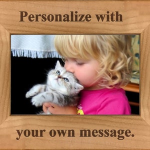 Personalized Custom Engraved Alder Wood Picture Photo Frame - 4 Frame Sizes Available.