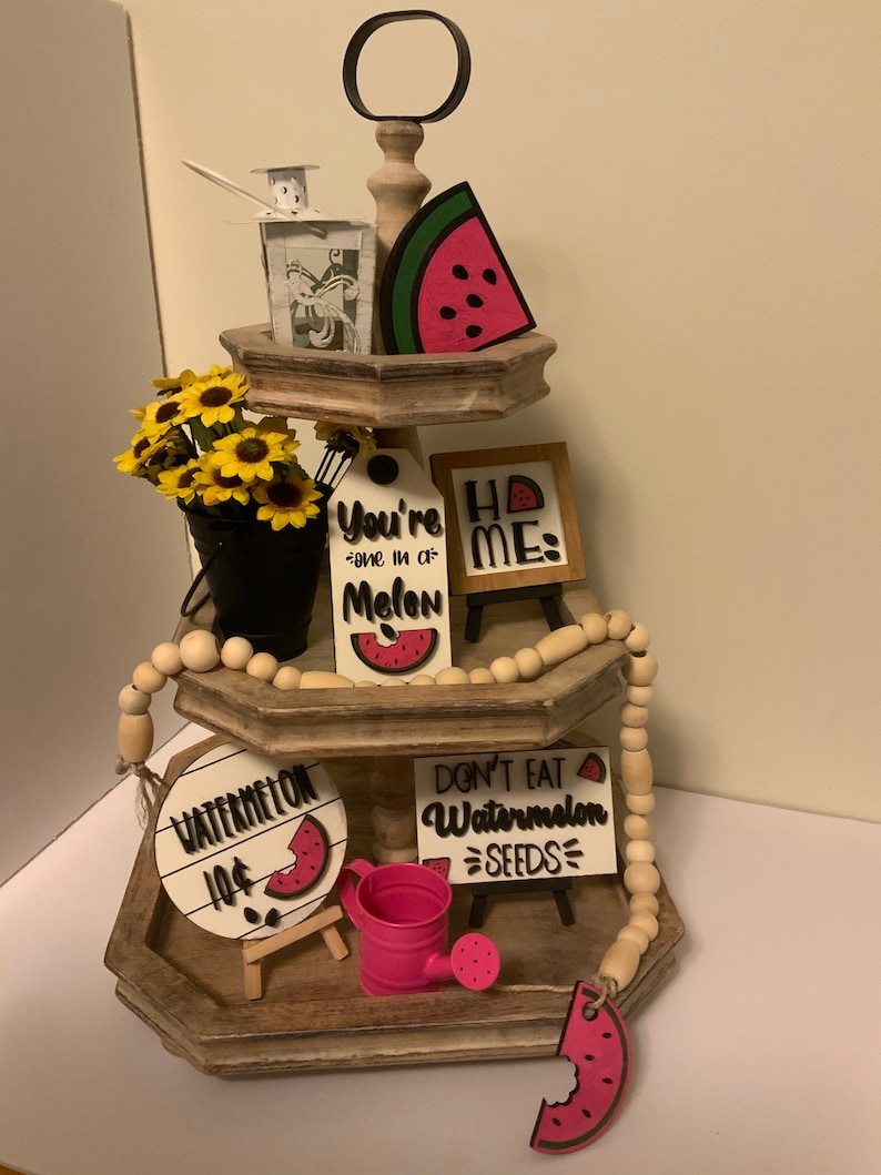 Watermelon Tiered Tray/shelf Decor Etsy