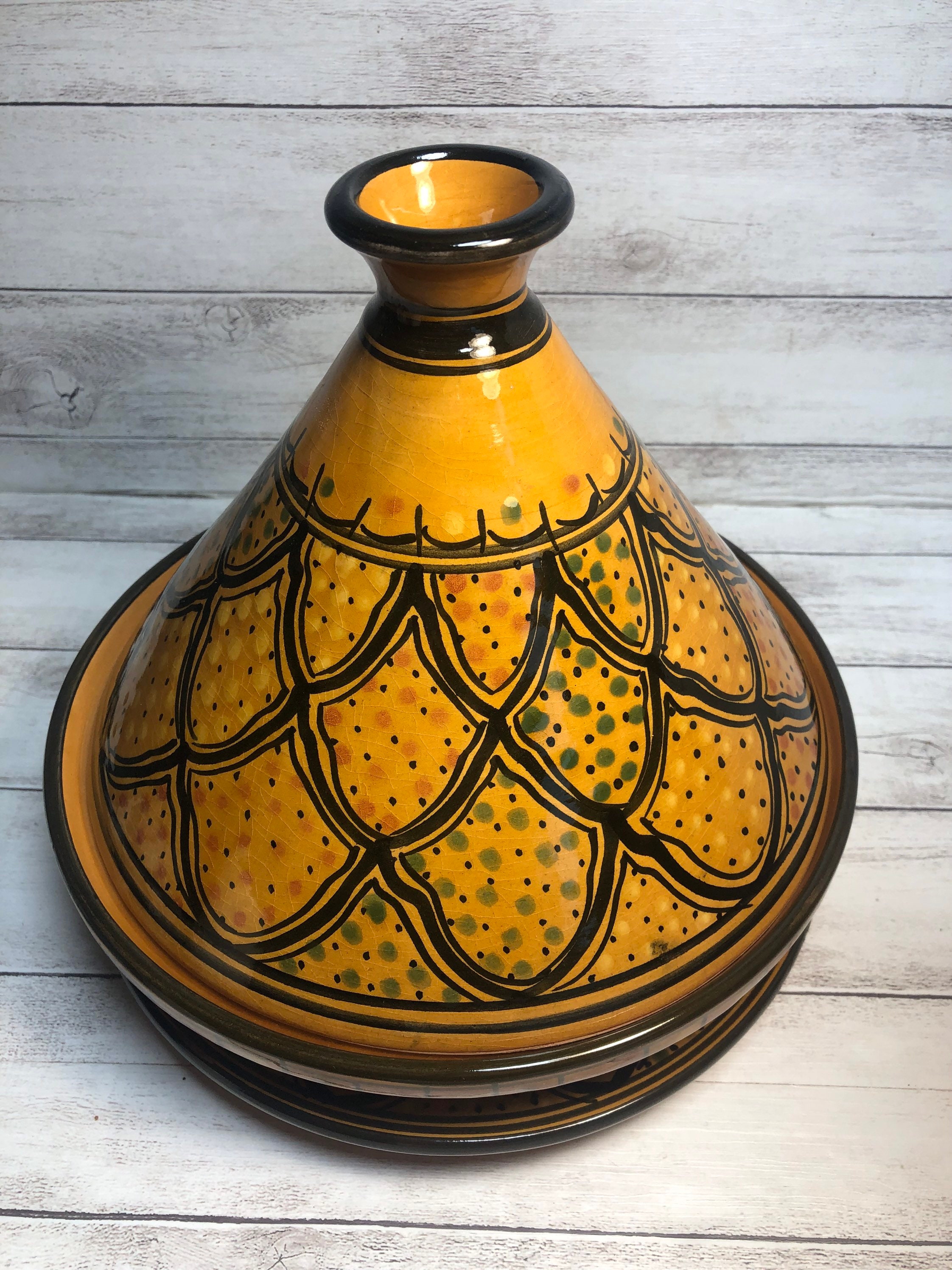 Moroccan Ceramic Tagine Handpainted Tagine Handmade Tajine Etsy