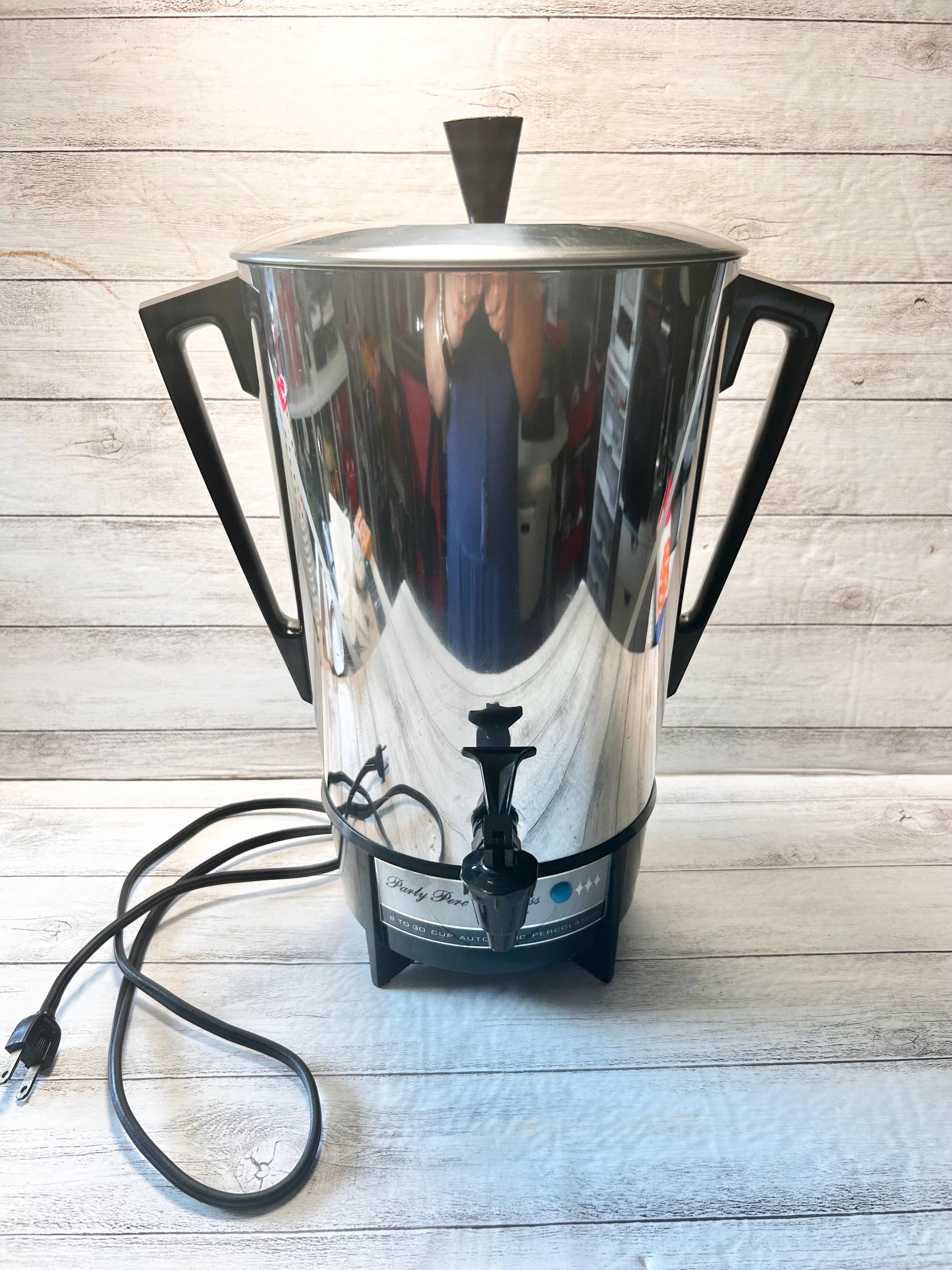 Vintage CORY Party Perc Stainless 8-30 Cup Automatic Percolator