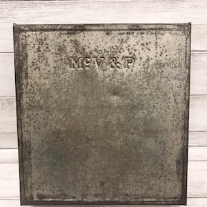 Vintage McV & P Biscuit Tin Shabby Chic style | British McVitie and Price Tin