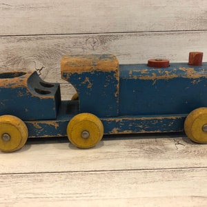 Handmade Vintage Wooden Toy Train | Locomotive Set