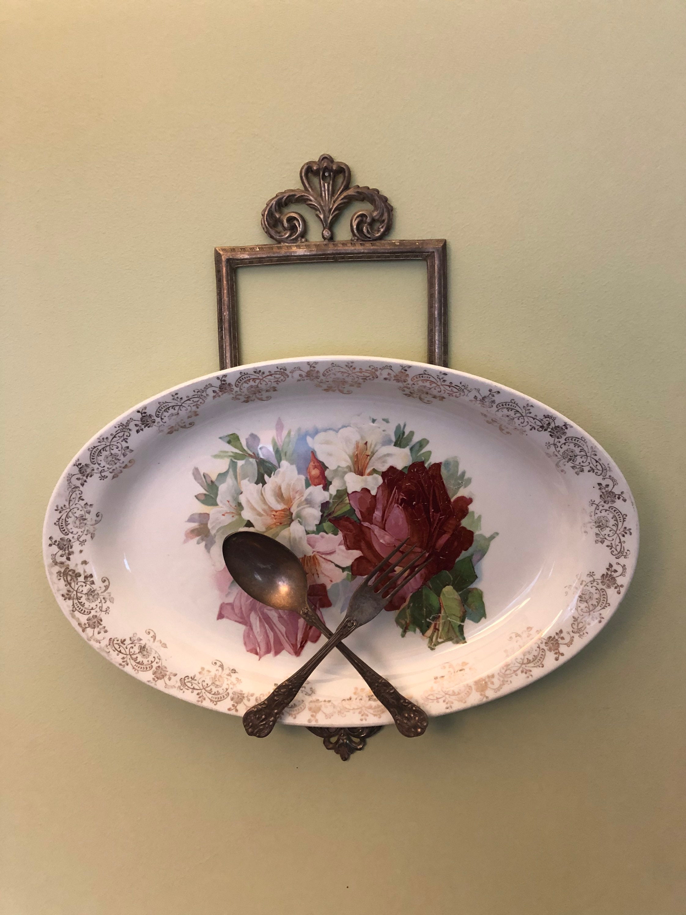 Vintage Look Plate Holder Display Rack Etsy