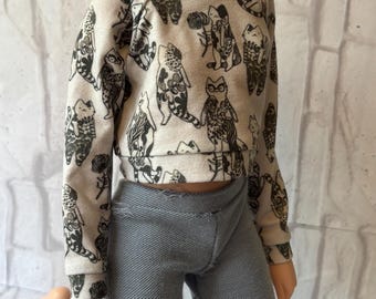 Tattooed Kitties Smartdoll SD bjd Hoodie dress