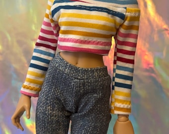 stripped off the shoulder  MINIFEE BJD Relaxed Fit Shirt