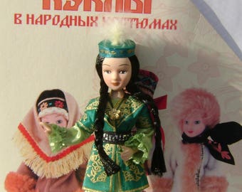 Collectible doll in national costume - Kazakstan women&#39;s costume 91