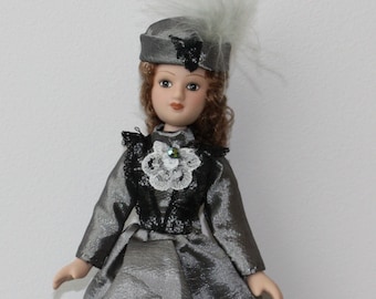Handcrafted porcelain doll - Ladies of the era- Nastasya Filippovna (F. Dostoevsky &quot;Idiot&quot;) 64