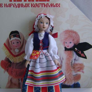 Doll in national costume - Finnish Holiday Dress  N75 Dolls in folk costumes