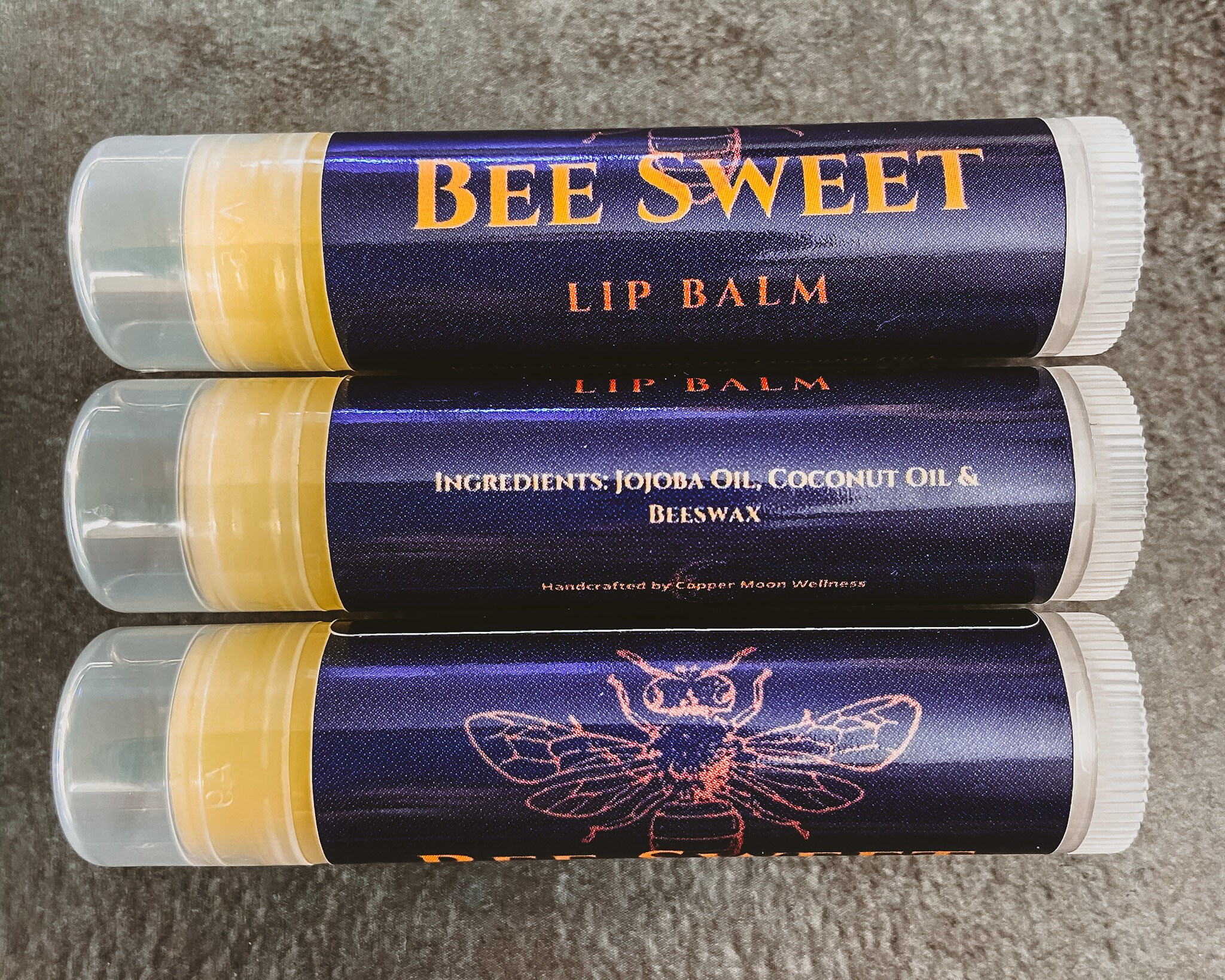 Bee Sweet Lip Balm Lip Balm Set of 3 Natural Beeswax Lip Etsy