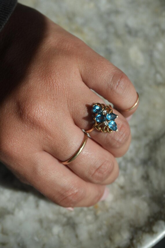 14K TOPAZ CLUSTER RING View 5