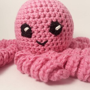 Pink Octopus with Spiral Tentacles| Medium Size