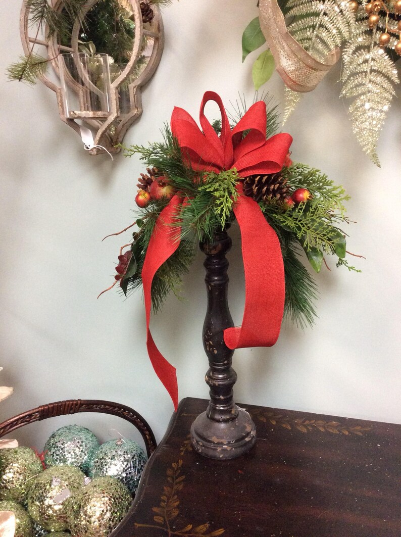 Sconce swag christmas decor Christmas decoration flowers Etsy