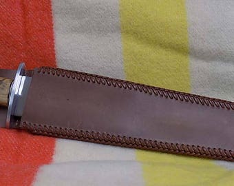 12" Arkansas Toothpick with lilac and walnut hilt