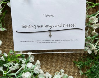 Sending you hugs and hisses wish bracelet