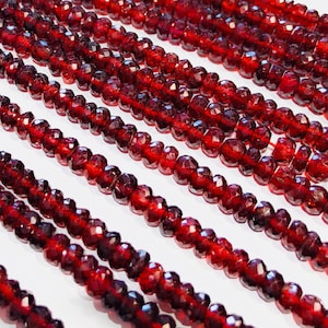 Natural Garnet Gemstone Beads, Genuine Mozambique Garnet Beads, Jewelry Supplies for Jewelry Making, Wholesale Beads, Bulk Beads, 5mm-5.5mm