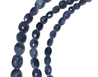 Sapphire Beads, Blue Sapphire Beads, Gemstone Beads, Natural Gemstone Beads, Jewelry Supplies, Jewelry Making, Wholesale Beads,  7"Strand