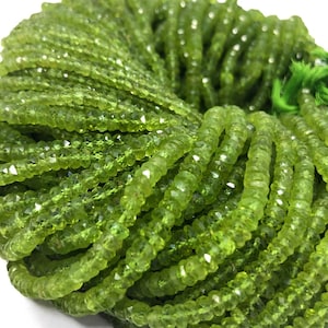 Natural Peridot Gemstone Beads, Genuine Gemstone Wholesale Beads, Bulk Beads for Jewelry Making, AAA Quality, 13 Strand image 1