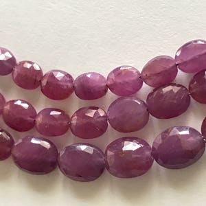 Pink Sapphire Beads, Gemstone Beads, Natural Sapphire Beads, September Birthstone, Wholesale Beads, Bulk Beads, Jewelry Supplies, 7 Strand image 3