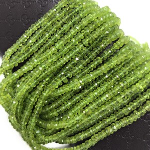 Natural Peridot Gemstone Beads, Genuine Gemstone Wholesale Beads, Bulk Beads for Jewelry Making, AAA Quality, 13 Strand image 6