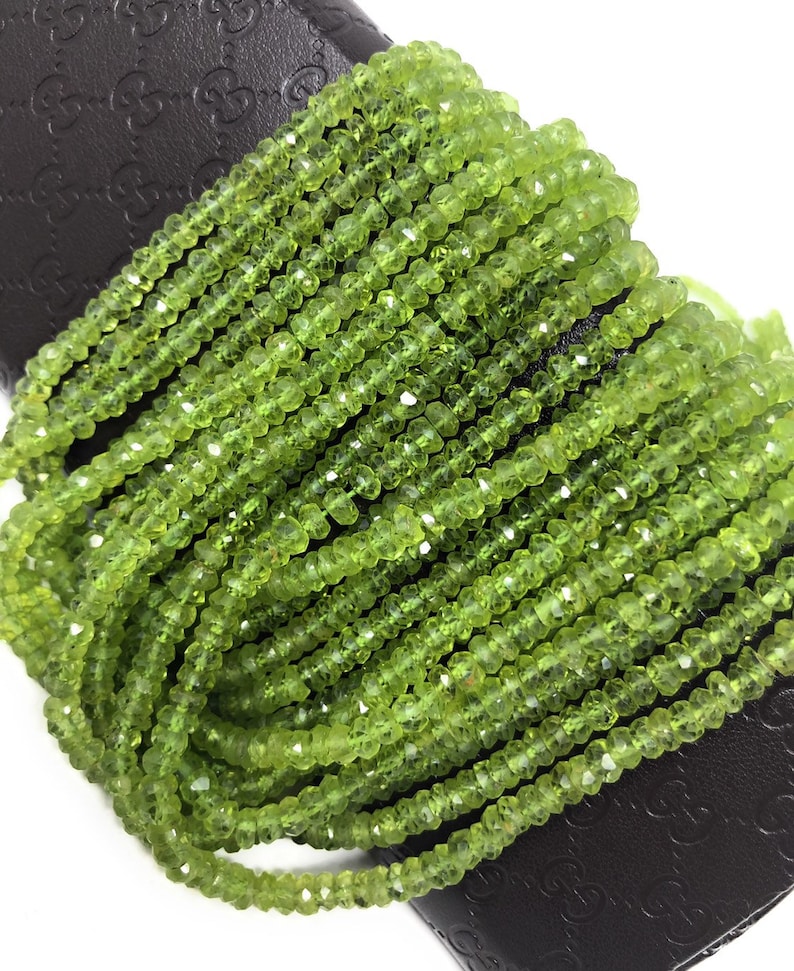 Natural Peridot Gemstone Beads, Genuine Gemstone Wholesale Beads, Bulk Beads for Jewelry Making, AAA Quality, 13 Strand image 6