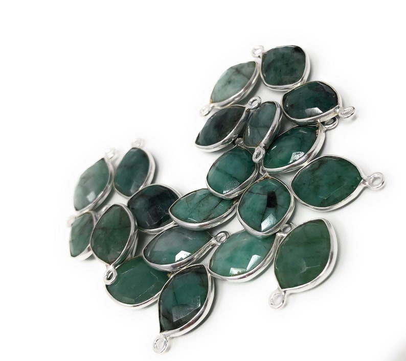 Sterling Silver Emerald Charms