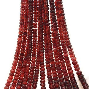 Natural Garnet Gemstone Beads, Genuine Mozambique Garnet Beads, Jewelry Supplies for Jewelry Making, Wholesale Beads, Bulk Beads, 5mm-5.5mm image 9