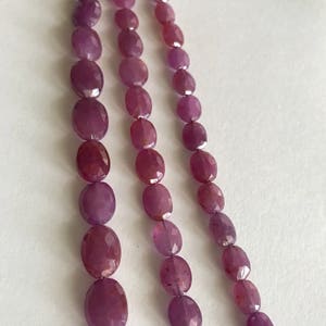 Pink Sapphire Beads, Gemstone Beads, Natural Sapphire Beads, September Birthstone, Wholesale Beads, Bulk Beads, Jewelry Supplies, 7 Strand image 2