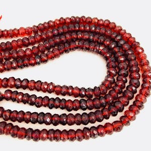 Natural Garnet Gemstone Beads, Genuine Mozambique Garnet Beads, Jewelry Supplies for Jewelry Making, Wholesale Beads, Bulk Beads, 5mm-5.5mm image 10