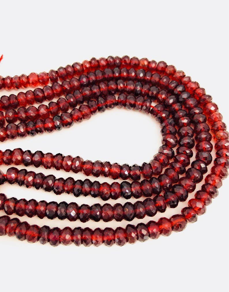 Natural Garnet Gemstone Beads, Genuine Mozambique Garnet Beads, Jewelry Supplies for Jewelry Making, Wholesale Beads, Bulk Beads, 5mm-5.5mm image 10
