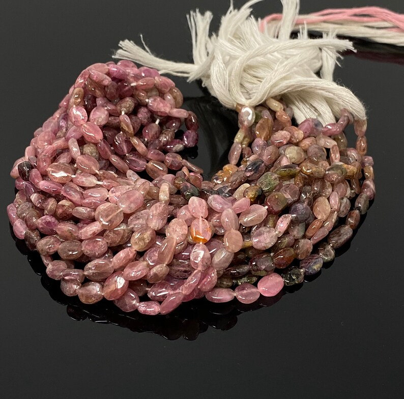 Wholesale Bulk Beads 13.5 Strand Jewelry Supplies for Jewelry Making Pink Tourmaline Beads Smooth Shaded Tourmaline Gemstone Beads