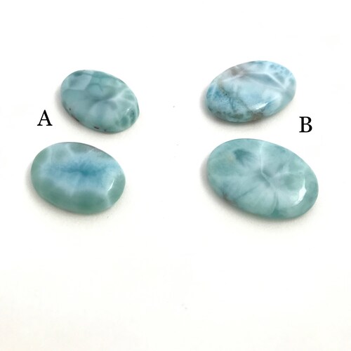 2 Pcs Larimar Cabochon, Loose Gemstone, shops Blue Larimar, Wire Wrapping Supplies, Gemstone Cabochons, Jewelry Supplies, DIY Jewelry