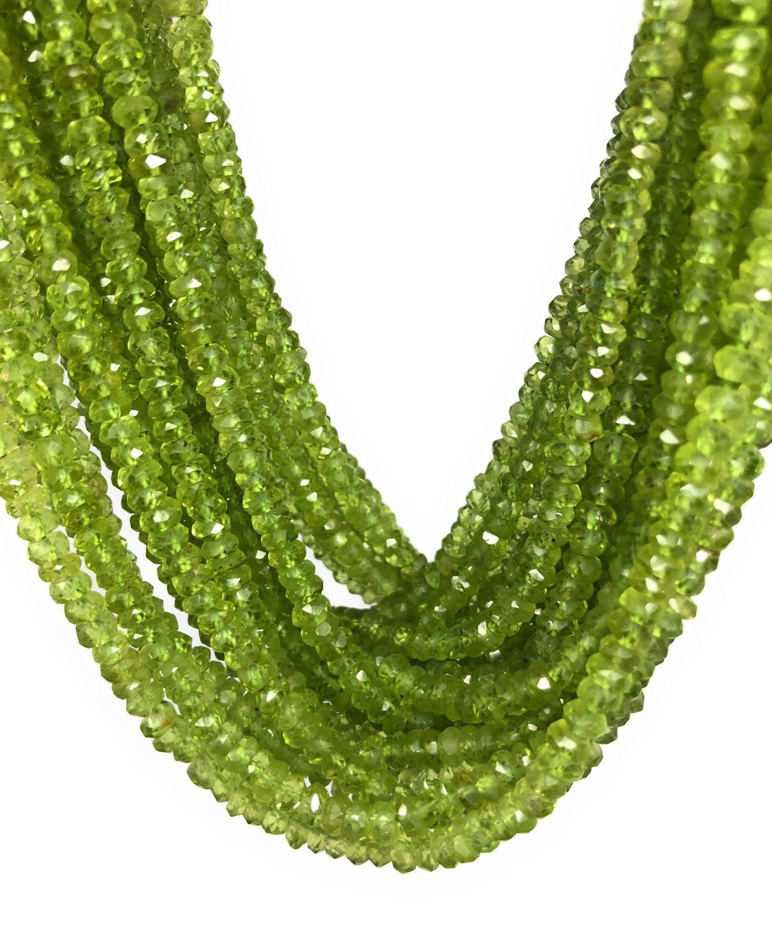 Pietra Preziosa Di Peridoto Lucente - Crisolito Naturale Sfaccettato 4,80 Ct - Forma A Pera 11 Mm - Pietra Di Olivina Trasparente Sfusa Per La Creazione Di Gioielli - Italia - Foto 4