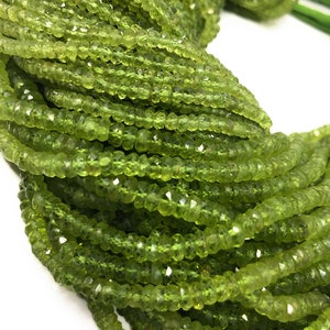 Natural Peridot Gemstone Beads, Genuine Gemstone Wholesale Beads, Bulk Beads for Jewelry Making, AAA Quality, 13 Strand image 7