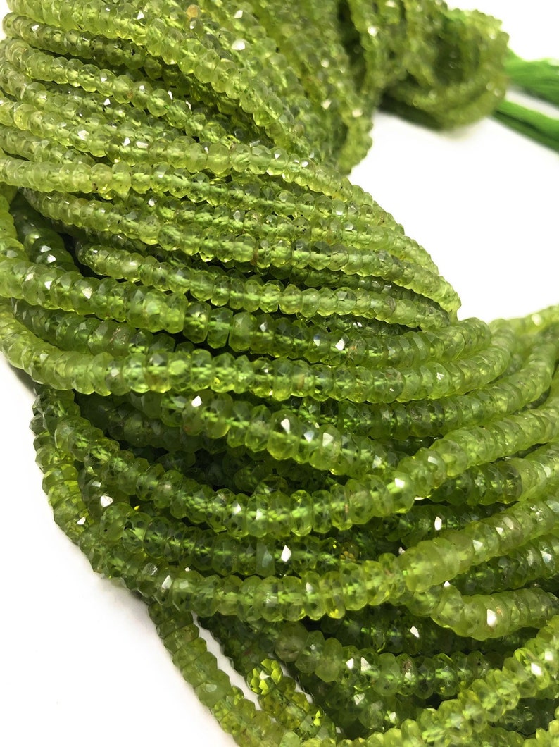 Natural Peridot Gemstone Beads, Genuine Gemstone Wholesale Beads, Bulk Beads for Jewelry Making, AAA Quality, 13 Strand image 7