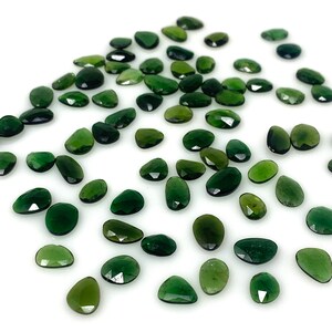 5 pezzi / 10 pezzi Cabochon taglio rosa di tormalina cromata naturale, pietre preziose sciolte, pietre per anelli, 7 x 5 mm - 11 x 7 mm immagine 5