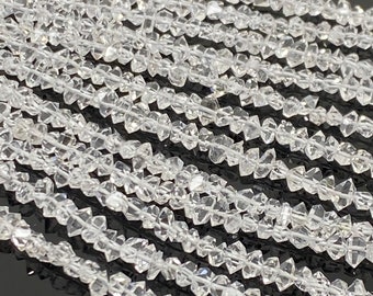 Herkimer Diamond, Herkimer Diamond Quartz Beads, Gemstone Beads, Bulk Wholesale Beads, Jewelry Supplies, 4mm-5mm, 8"/ 16" Strand