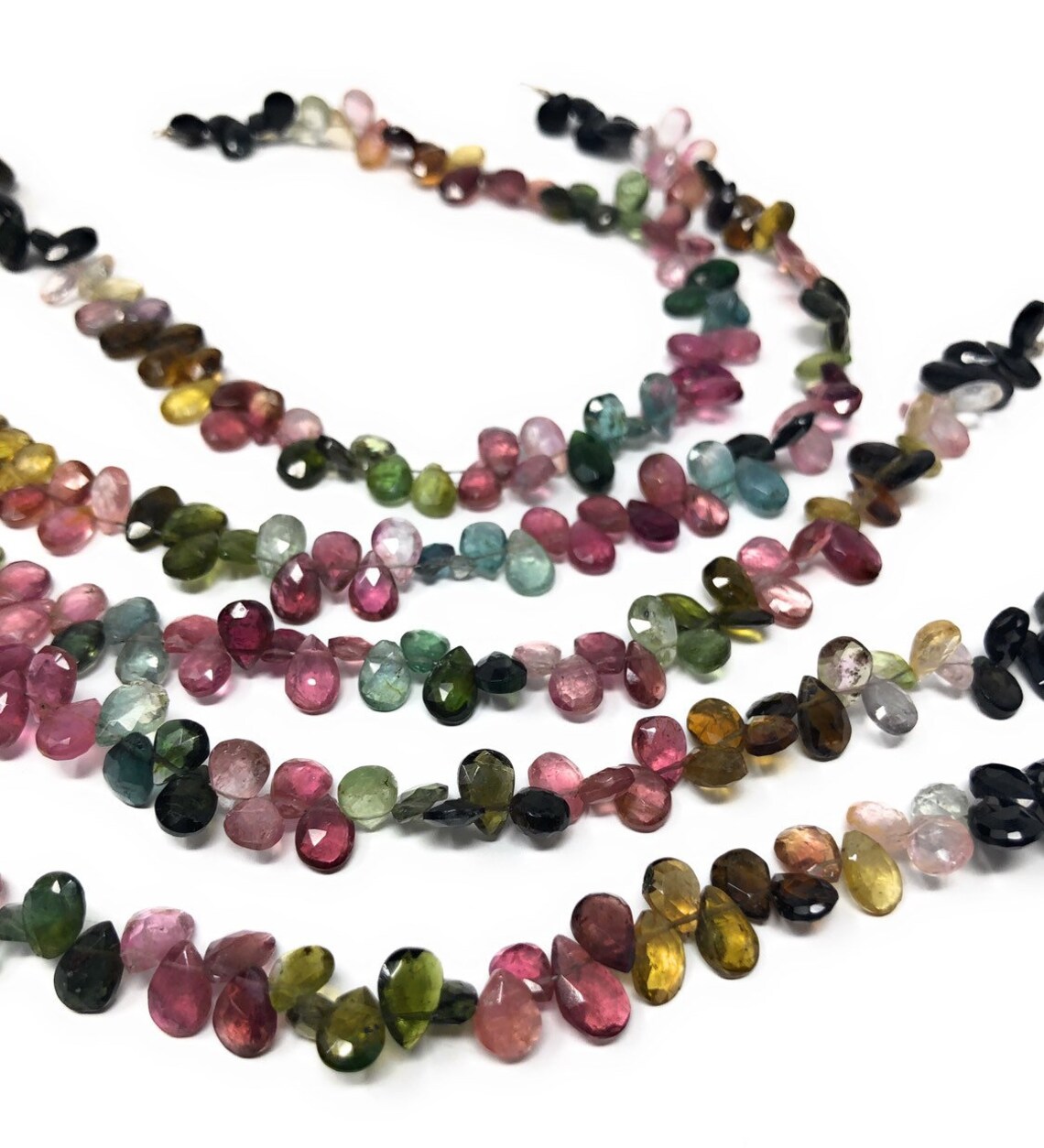 Tourmaline Beads Gemstone Beads Multi Tourmaline Faceted Etsy