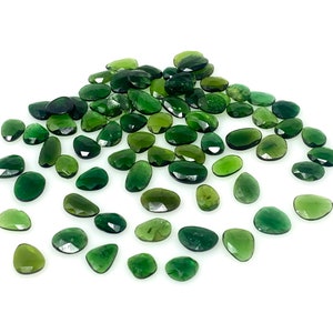 5 pezzi / 10 pezzi Cabochon taglio rosa di tormalina cromata naturale, pietre preziose sciolte, pietre per anelli, 7 x 5 mm - 11 x 7 mm immagine 3