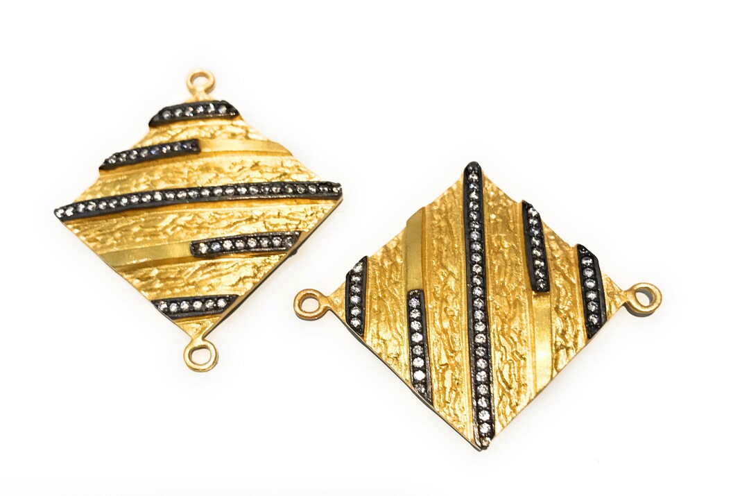 CZ Gold Plated Connectors, Bracelet Connector, Jewelry Findings for Jewelry Making, Jewelry ...