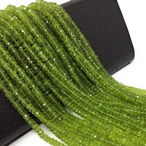 Natural Peridot Gemstone Beads, Genuine Gemstone Wholesale Beads, Bulk Beads for Jewelry Making, AAA Quality, 13 Strand image 3