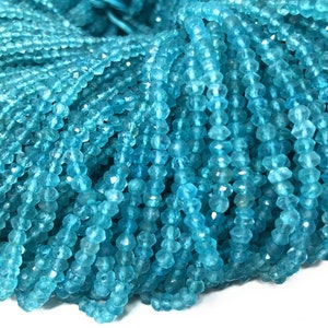 Natural Apatite Gemstone Beads, Genuine Gemstone Wholesale Jewelry Supplies for Jewelry Making, AAA Quality, 3-4mm, 13" Strand