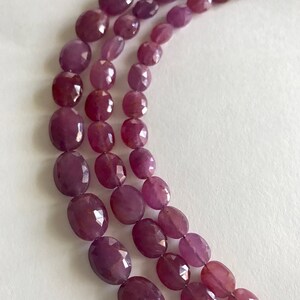 Pink Sapphire Beads, Gemstone Beads, Natural Sapphire Beads, September Birthstone, Wholesale Beads, Bulk Beads, Jewelry Supplies, 7 Strand image 4